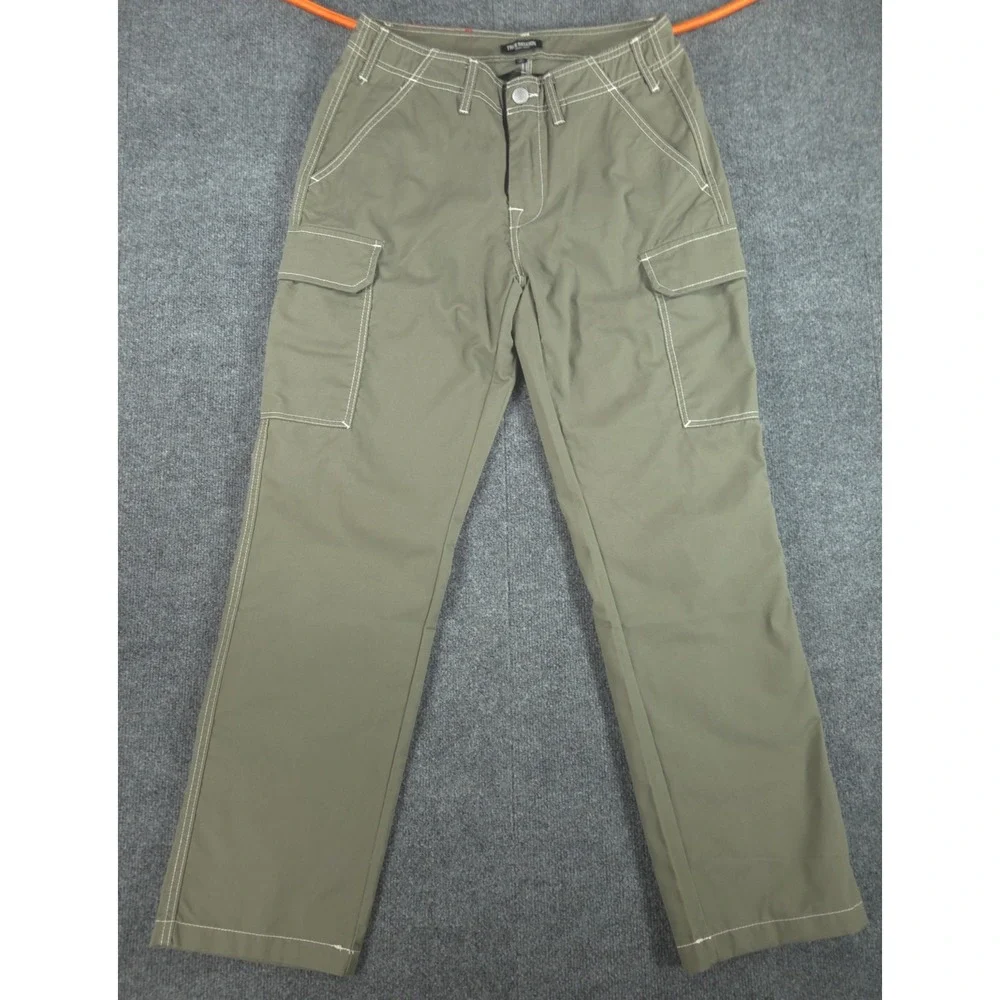 True Religion Mens Cargo SN Pant HS Outline Olive Green Kalamata 30 (Fit 32x32)